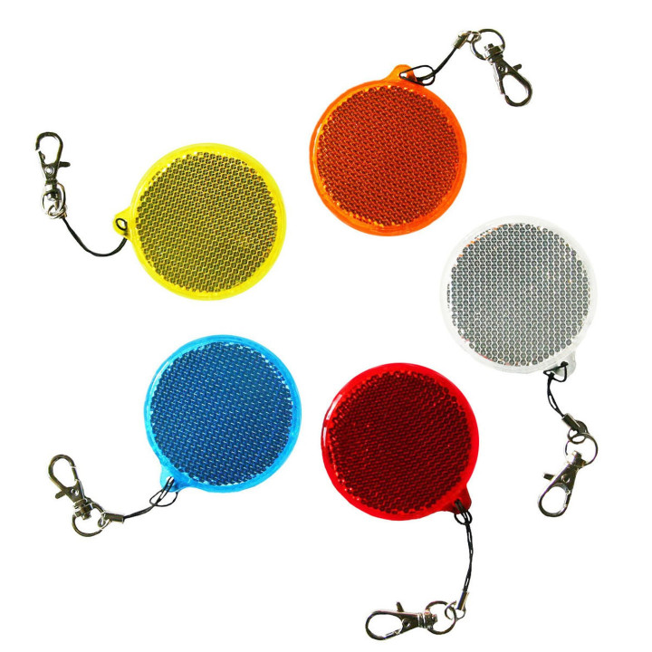 Rigid reflector on a chain / snap hook  - circle ZT-4