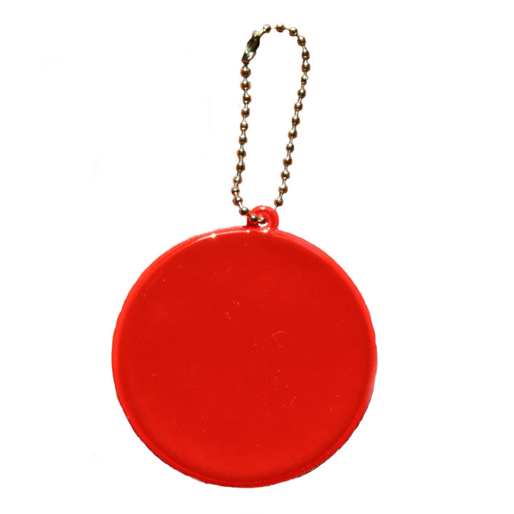 Soft reflector on chain / snap hook wheel