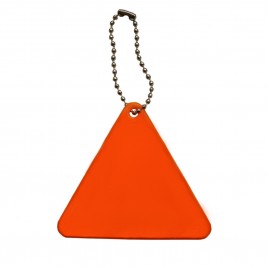 Soft reflector on chain / snap hook - triangle