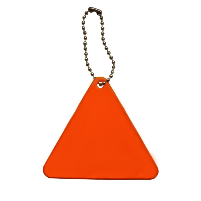 Soft reflector on chain / snap hook - triangle