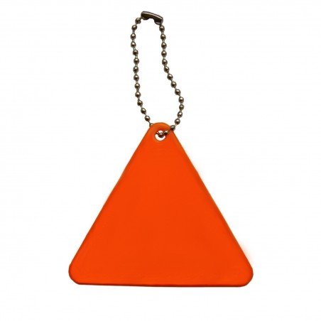 Soft reflector on chain / snap hook - triangle