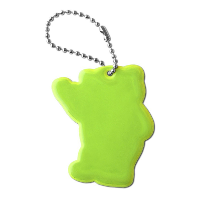 Soft reflector on chain / snap hook - bear - ZM-33