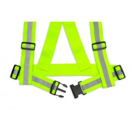 Rubber reflective braces for adults - yellow