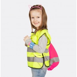 Worko-plecak odblaskowy dla dzieci - różowy