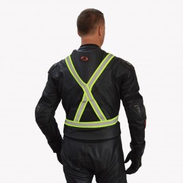 Rubber reflective braces for adults - yellow