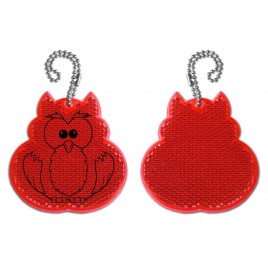 Zawieszka twarda- gadżet reklamowy SOWA czerwona