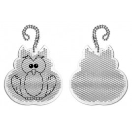 Zawieszka twarda- gadżet reklamowy SOWA srebrna