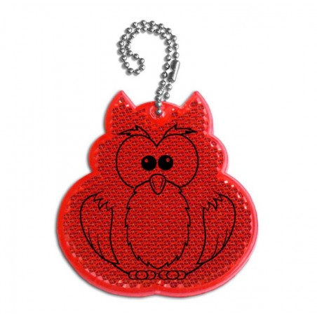 Zawieszka twarda- gadżet reklamowy SOWA czerwona