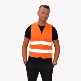 Kamizelka odblaskowa dla dorosłych 201/2P/P/S siatkowa  - Pomarańczowa