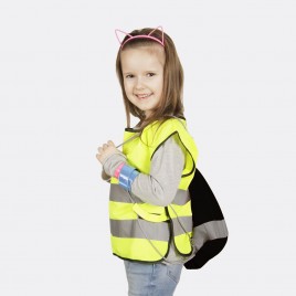 worko-plecak odblaskowy dla dzieci - czarny