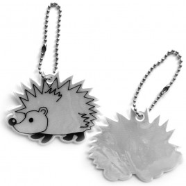 Reflective soft pendant - silver hedgehog
