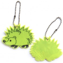 Reflective soft pendant - yellow hedgehog