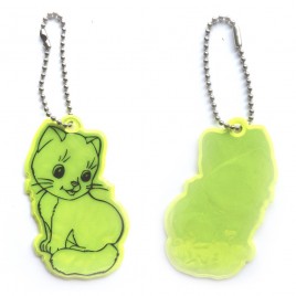 Weicher reflektierender Anhänger - gelbe Katze