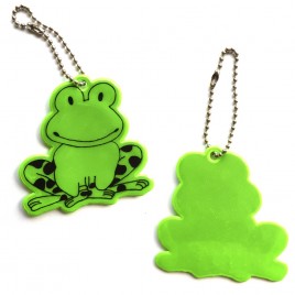 Reflective soft pendant - green frog