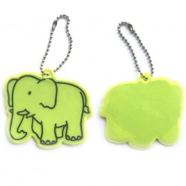 Reflective soft pendant - yellow elephant