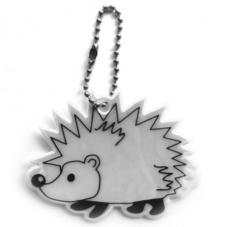 Reflective soft pendant - silver hedgehog