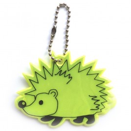 Reflective soft pendant - yellow hedgehog