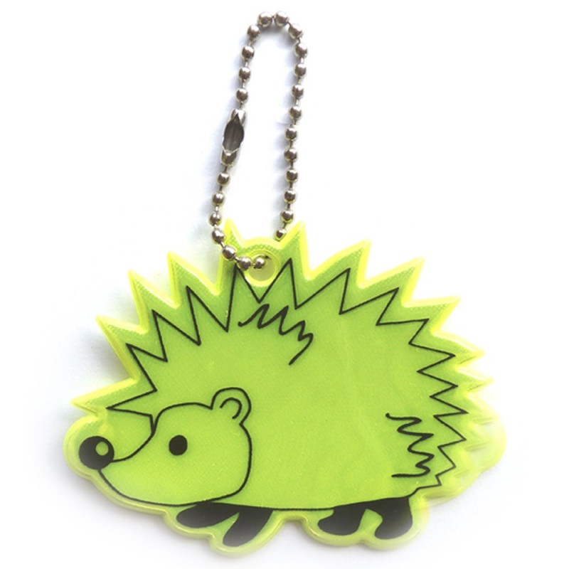 Reflective soft pendant - yellow hedgehog