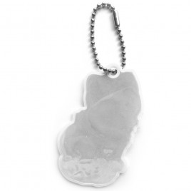 Weicher reflektierender Anhänger - silberne Katze