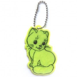 Weicher reflektierender Anhänger - gelbe Katze