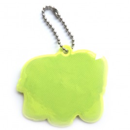 Reflective soft pendant - yellow elephant