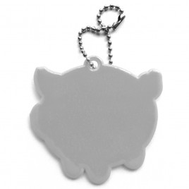 Reflective soft pendant - silver pig