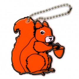 Zawieszka odblaskowa miękka - Wiewiórka