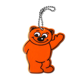 М'які відбивні підвіски - помаранчевий плюшевий ведмедик