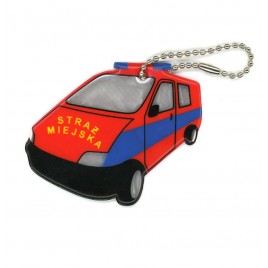 Zawieszka odblaskowa miękka - Straż Miejska czerwona
