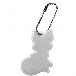 Soft reflector on chain / snap hook silver fox