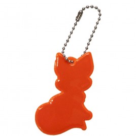 Soft reflector on chain / snap hook silver fox