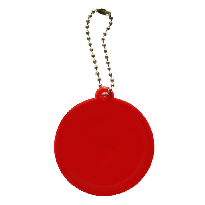 Soft reflector on chain / snap hook - watermelon