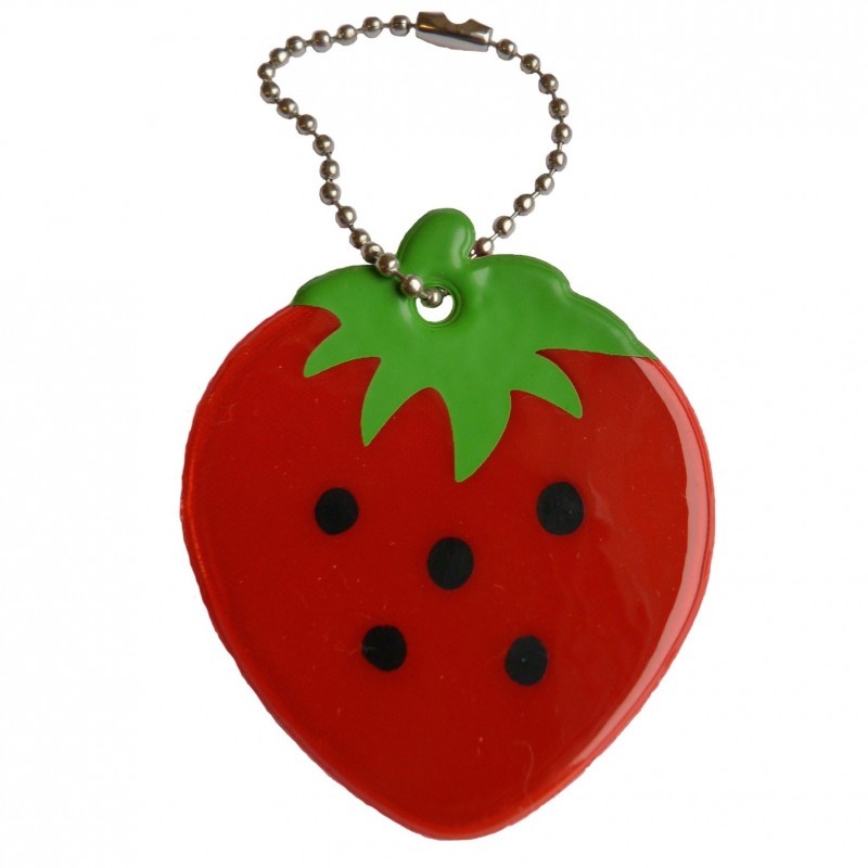 Erdbeere - weicher Reflexanhänger