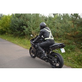 Rubber reflective braces for adults - yellow