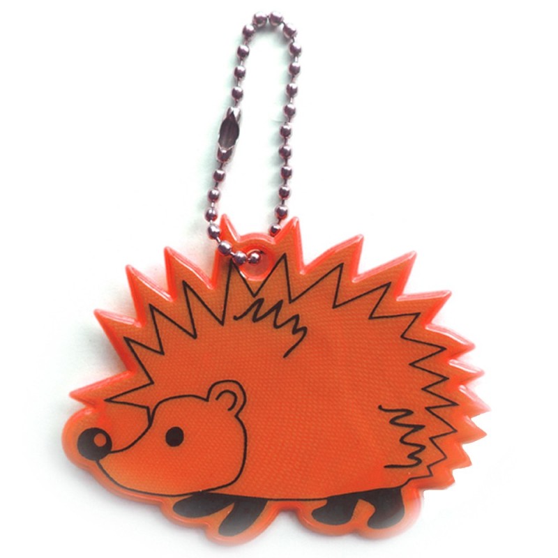Reflective soft pendant - yellow hedgehog