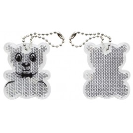 Zawieszka twarda Misiek srebrny