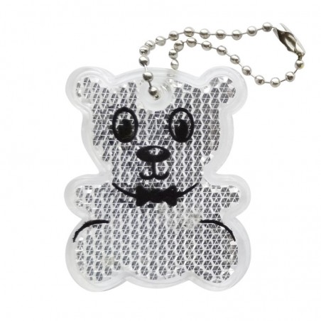 Zawieszka twarda Misiek srebrny