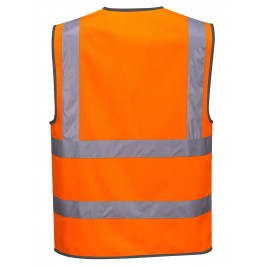 Kamizelka ostrzegawcza zapinana na zamek błyskawiczny CE C375 pomarańczowa