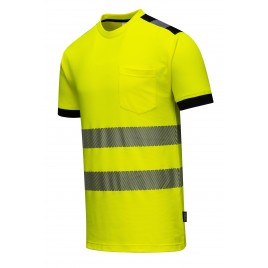 T-Shirt ostrzegawczy CE T181 żółty