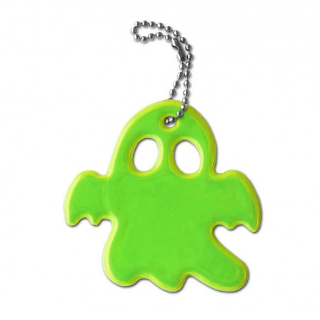 Soft reflector on chain / snap hook - ghost - ZM-7