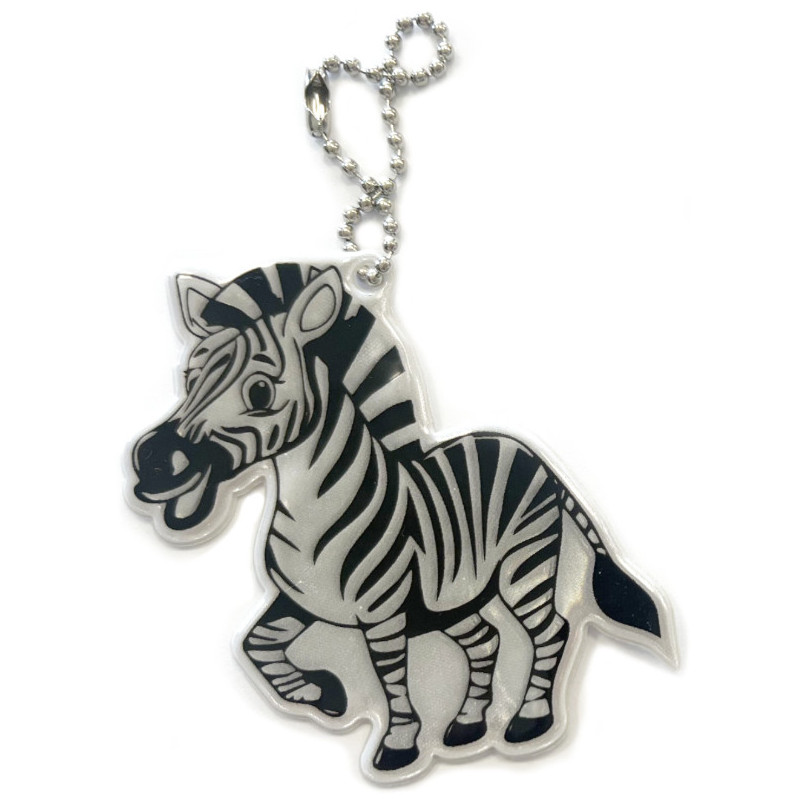 Zawieszka odblaskowa miękka - Zebra