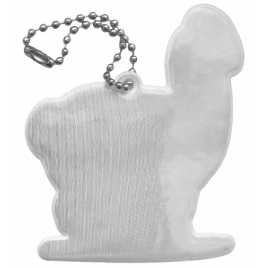 Zawieszka odblaskowa miękka - Alpaka srebrna