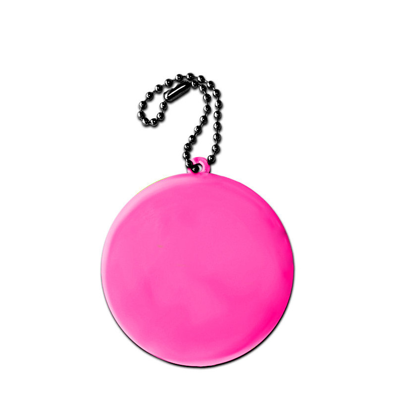 Soft reflector on chain / snap hook wheel