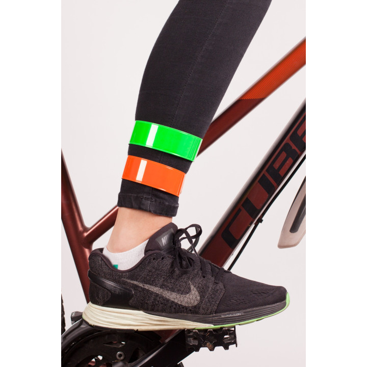 Reflective snapband - green