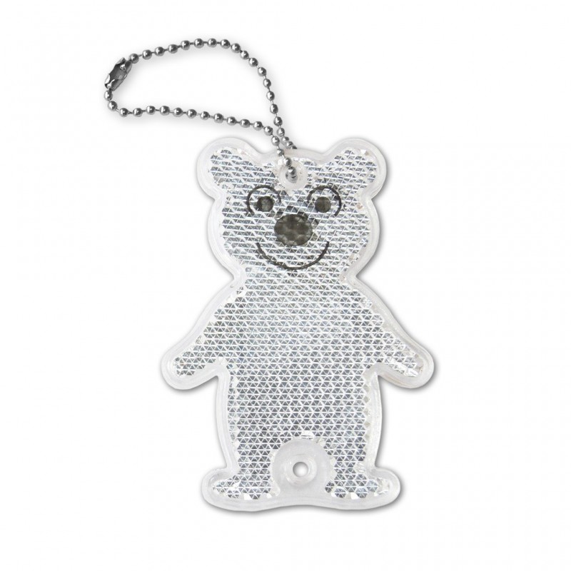 Rigid reflector on a chain / snap hook - bear ZT-8
